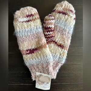 Cozy Striped Knit Mittens